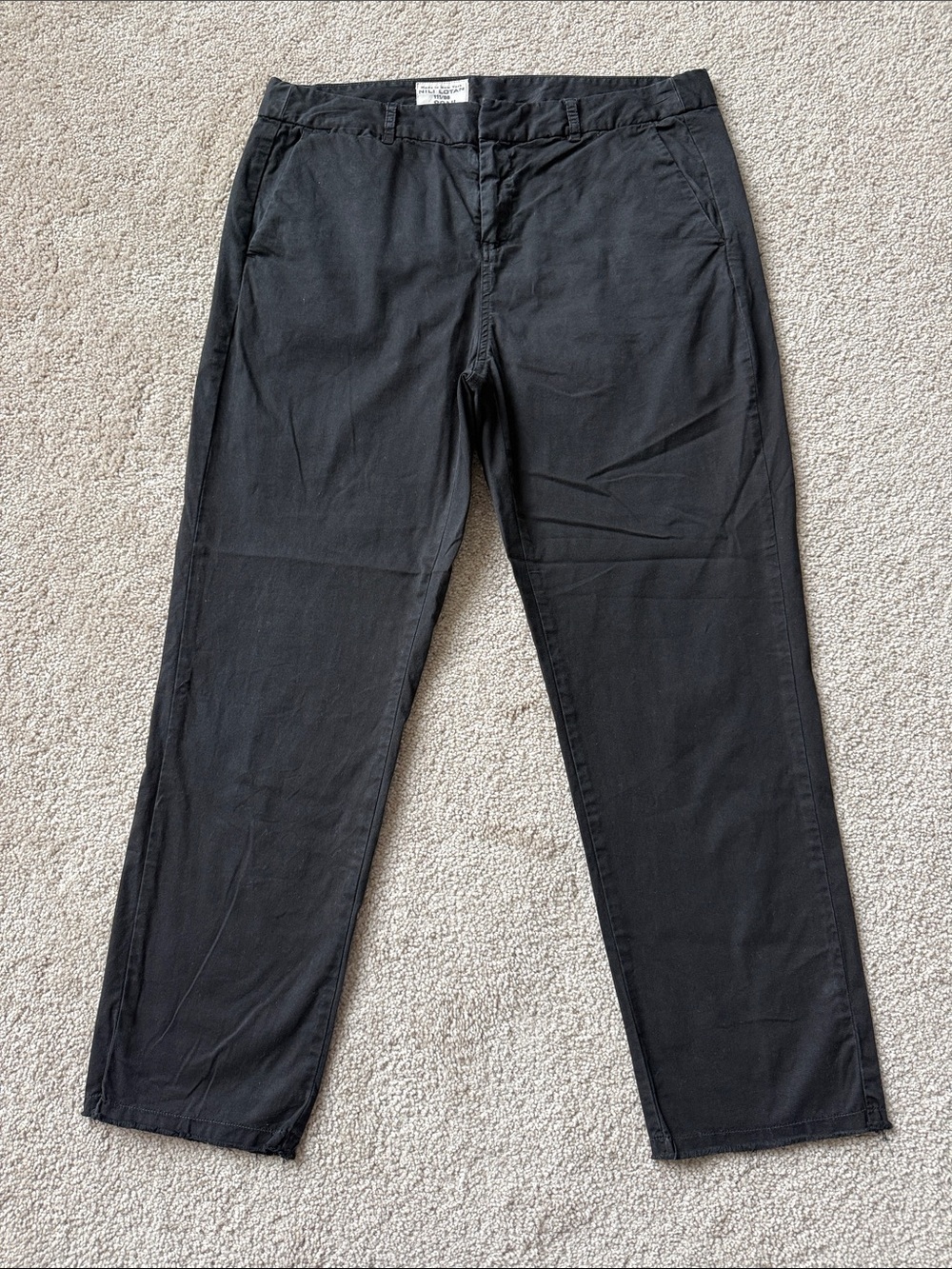 Nili Lotan Grey Chino Crop Straight Leg Pants